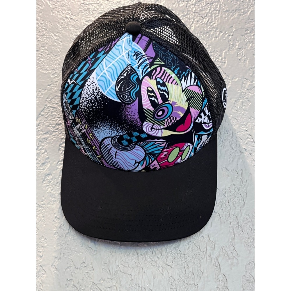 Neff Disney Mickey Mouse Trucker Hat Cap Black Graphic Forever Fun